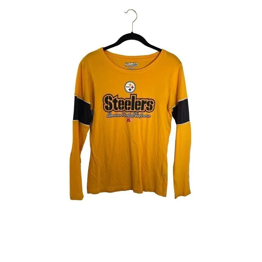 NFL Steelers football long sleeve graphic T-shirt size medium 